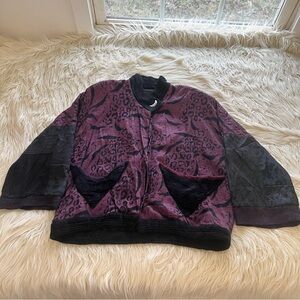 Vintage Donna Jessica Patchwork Boho Lagenlook Coat Jacket Kimono Oversized Sz 2